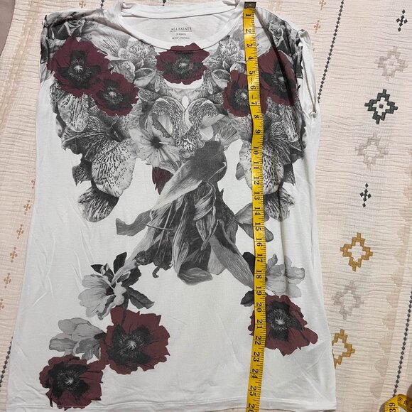 All Saints Floraz T'shirt  Tank Style XS - Picture 5 of 10
